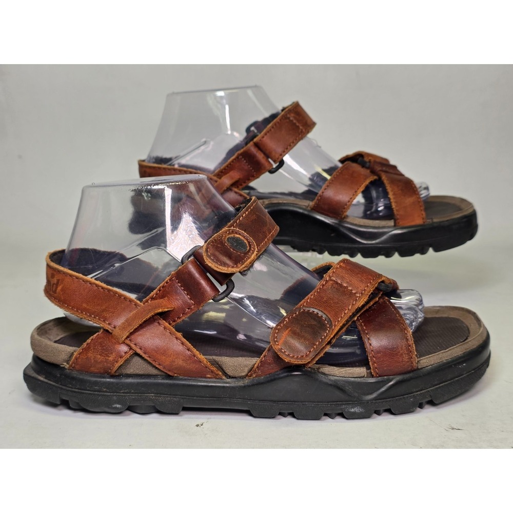 Timberland Women's Sandals Size 8 M Brown Leather Strap Hiking Shoes Convertible